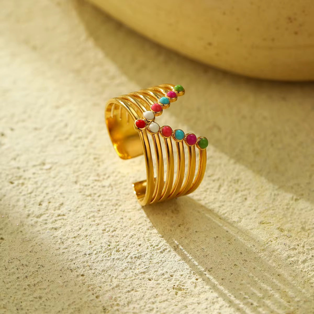 Anillo abierto para mujer, abalorio de moda, minimalista, anillos de circón